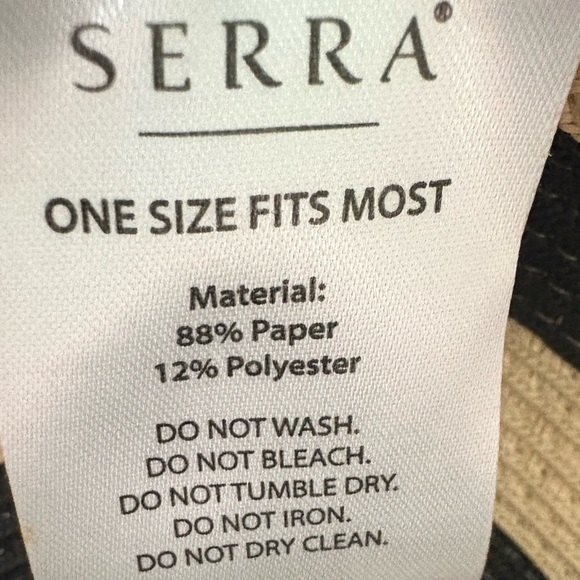 Wide Brim Black & Cream Striped Sun Hat – Perfect for Halloween Costumes - Picture 5 of 5